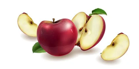 Red apples on a background Stock Illustration