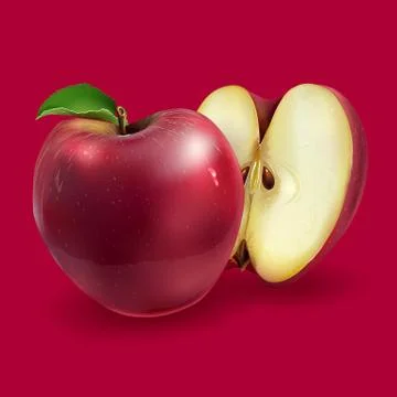 Red apples on a background Stock Illustration