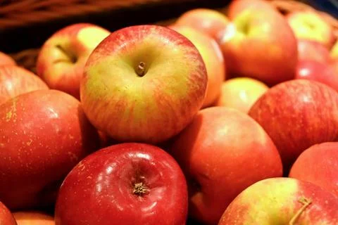 Red apples background Stock Photos