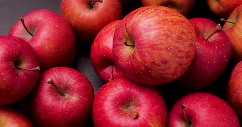 Red apples in a box. Stock Footage 231098715