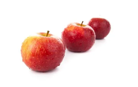 Red apples closeup Stock-Fotos