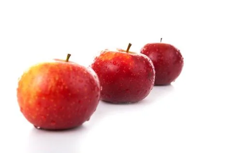 Red apples closeup Stock Photos
