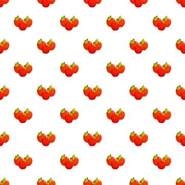 Red apples fruit seamless pattern on white background イラスト素材