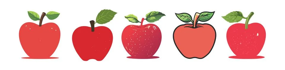 Red Apples: High-Resolution Fruit Image for Backgrounds and Design Stock Illustration