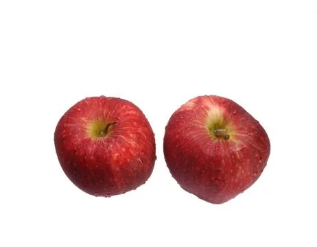 Red apples isolate white background Stock Photos