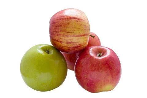 Red apples  isolated . Stock Photos