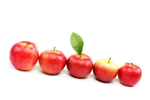 Red apples isolated on white background Stock Photos