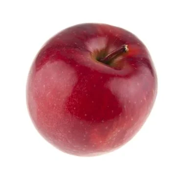 Red apples isolated on white background closeup Stock Photos