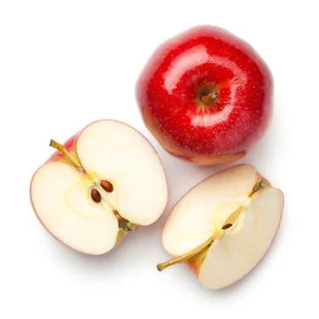 Red Apples Isolated on White Background Stock Photos