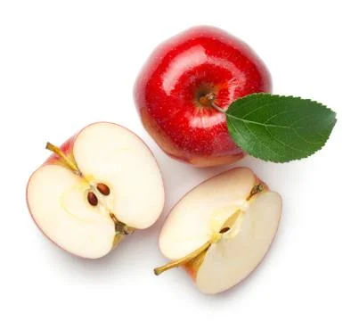Red Apples Isolated on White Background Stock Photos
