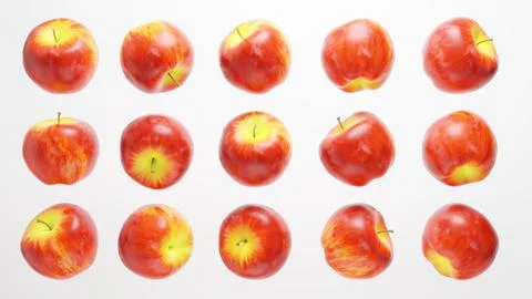 Red apples on a light background. Stock Photos