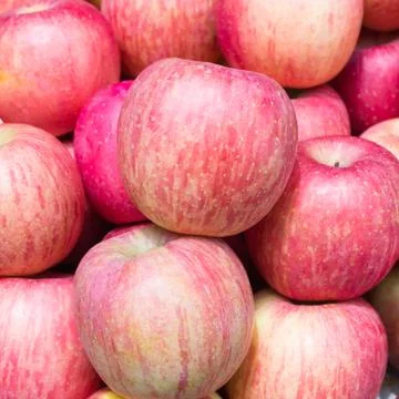 Red apples at market Stock Photos