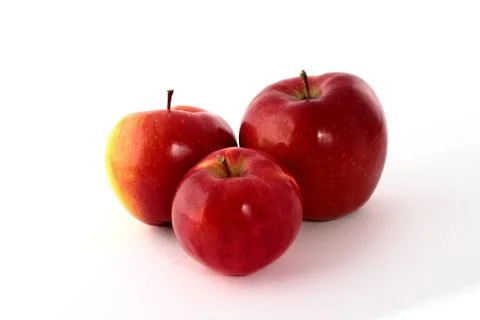 Red apples over white background 스톡 사진