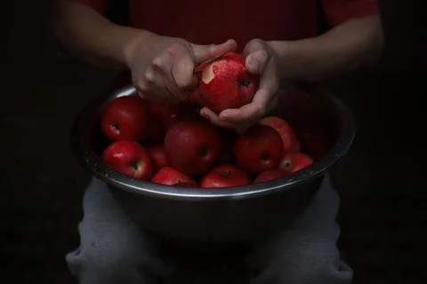 Red apples Stock Photos