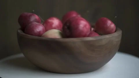 Red apples rotate. Stock Footage 138205675