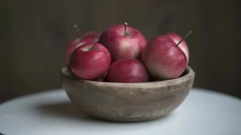 Red apples rotate. Stock Footage 138206061