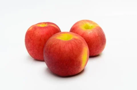 Red apples  on white background Stockfoto's