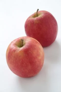 Red apples on white background Stock Photos