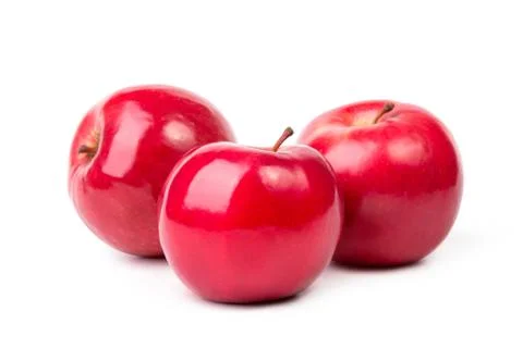 Red apples on a white background Stock Photos