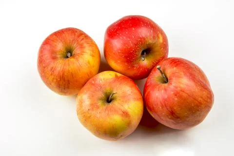 Red apples on white background Stock Photos