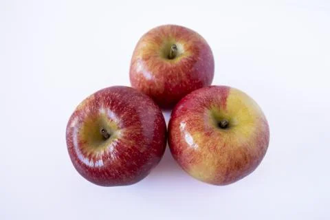 Red apples on white background Stock Photos