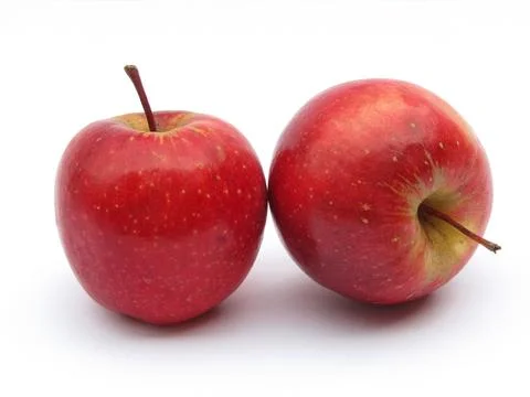 Red apples on white background Fotos de archivo