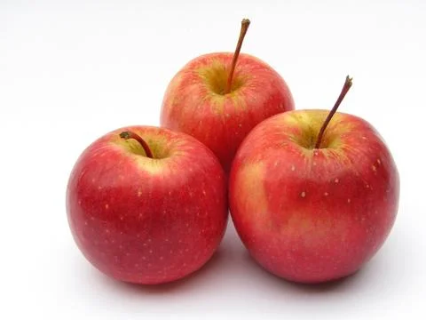 Red apples on white background Foto stock