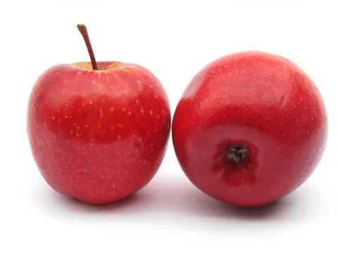 Red apples on white background Фото