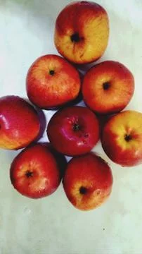 Red apples on a white background still life Stock Photos