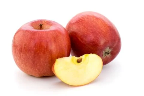 Red apples on a white Stock Photos