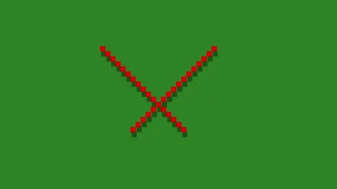 Red approve to disapprove red pixel art animation Stock Footage 248244067