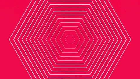 Red architectural background, hexagon animation, honeycomb shapes Stock Footage 129977927