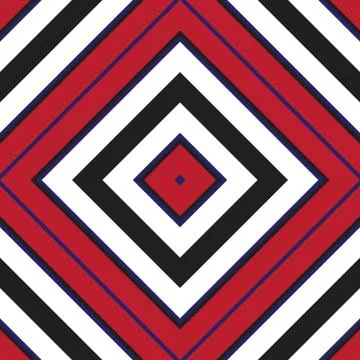 Red Argyle Diagonal Stripes seamless pattern background Stock Illustration