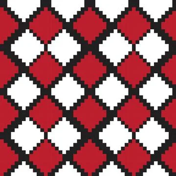Red Argyle Seamless Pattern Background Stock Illustration