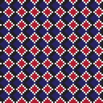 Red Argyle Seamless Pattern Background Stock Illustration