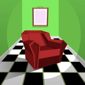 Red Armchair Stock Illustration
