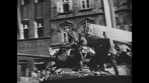 Red Army in Prague Stock Footage 244731089