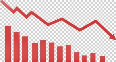 Red arrow and graph Stock Photos