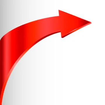 Red arrow and white background Stock Illustration