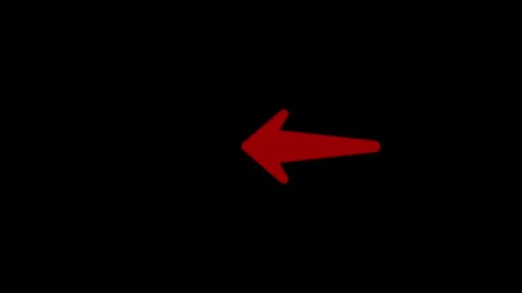 Red arrow on black background moving from right to left indicating directio.. Stock Footage 340609954