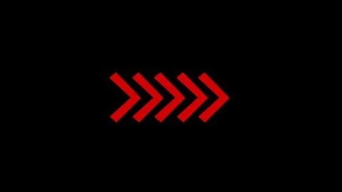 Red arrow chevron pattern on pure black Stock Illustration