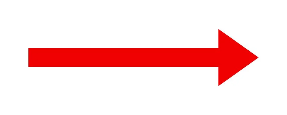 Red arrow direction pointer flat icon isolated vector illustration Stock Illustration