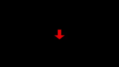 Red Arrow Downward Motion Graphic Simple Icon Directional Pointer Symbol do.. Stock Footage 340444413