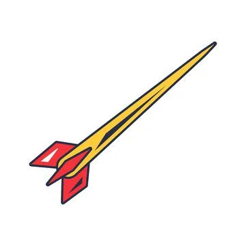 Red arrow flat illustration representing direction movement Ilustración de archivo
