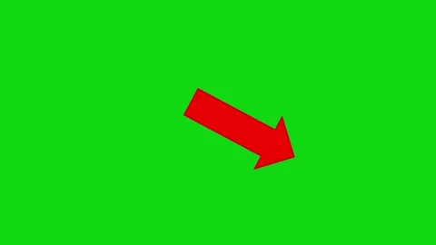 Red arrow going down decreasing concept animation on green background 库存影片 315737657