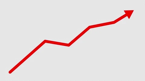 A red arrow going up. Stock Footage 177513414