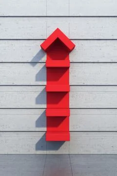 Red arrow going upward Stock Illustration