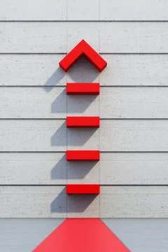 Red arrow going upward Stock Illustration