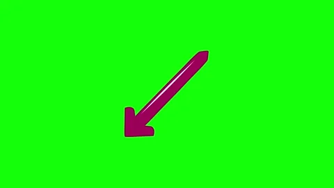 A red arrow on green screen and with an pointing up animated chromakey Stock Footage 346199846