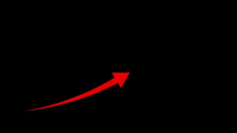 Red arrow growing upward chart symbolizing business success and financial g.. Video stock 334455955